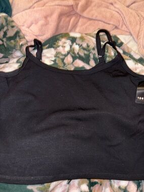 torrid Black Crop Cami Tank with Adjustable Straps